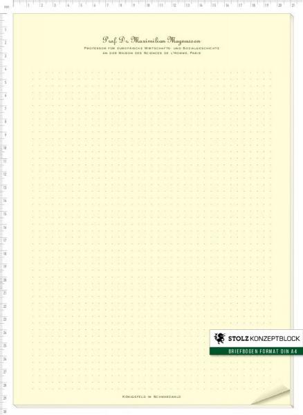 STOLZ Konzeptblock A4 punktiert (Typo Upright)
